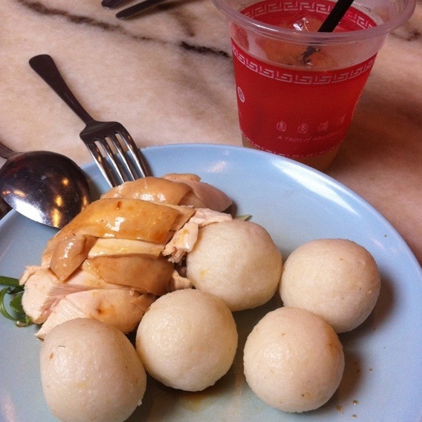 Chicken rice balls in Melaka