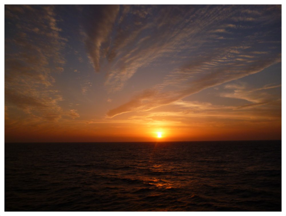 Sunset at sea