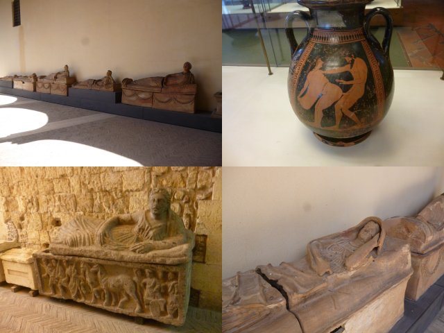 Etruscan museum show case