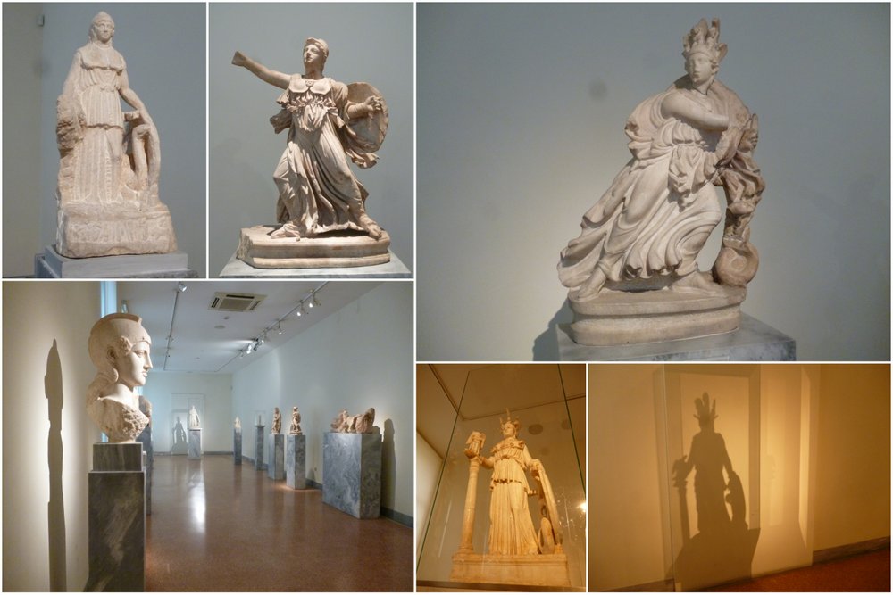Corridor of Athena statues at National Archaeology Museum