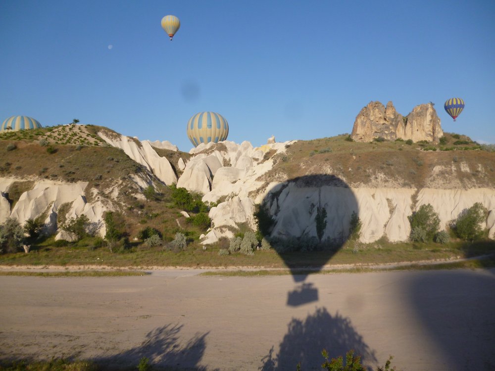 Flight of the hot air balloons