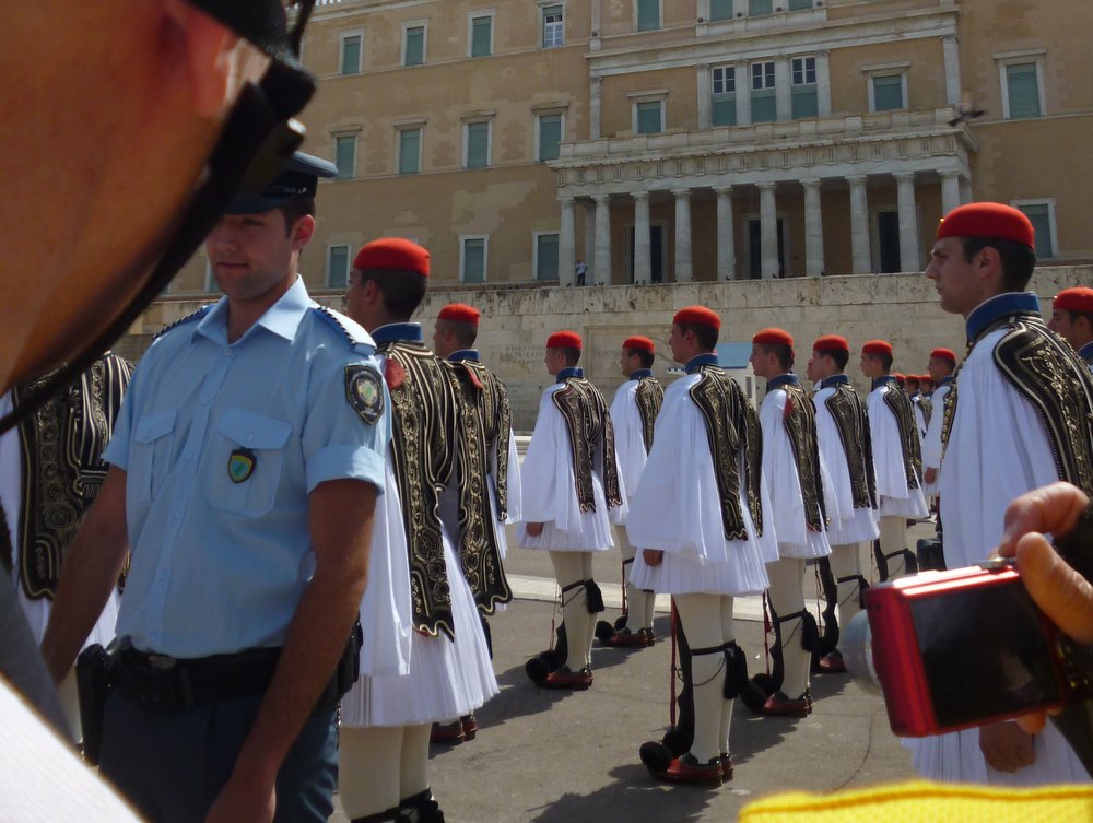 Marching ceremony at Athens's parliament