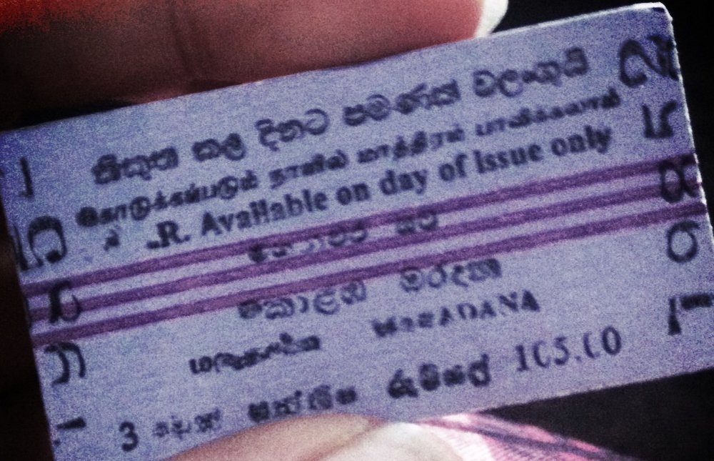 Sri Lanka Train Ticket