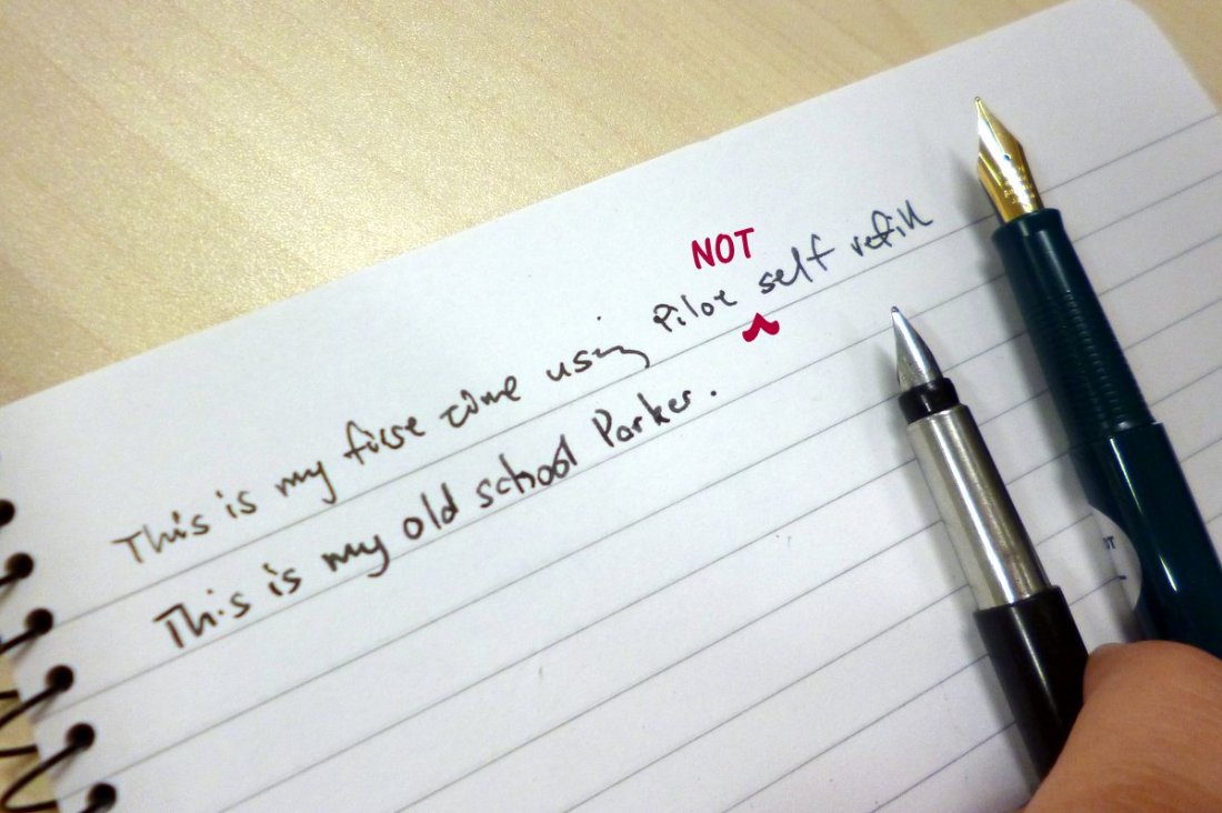 Pen test: Pilot Tank and Parker